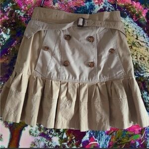 Burberry Pleated Accents Mini Skirt